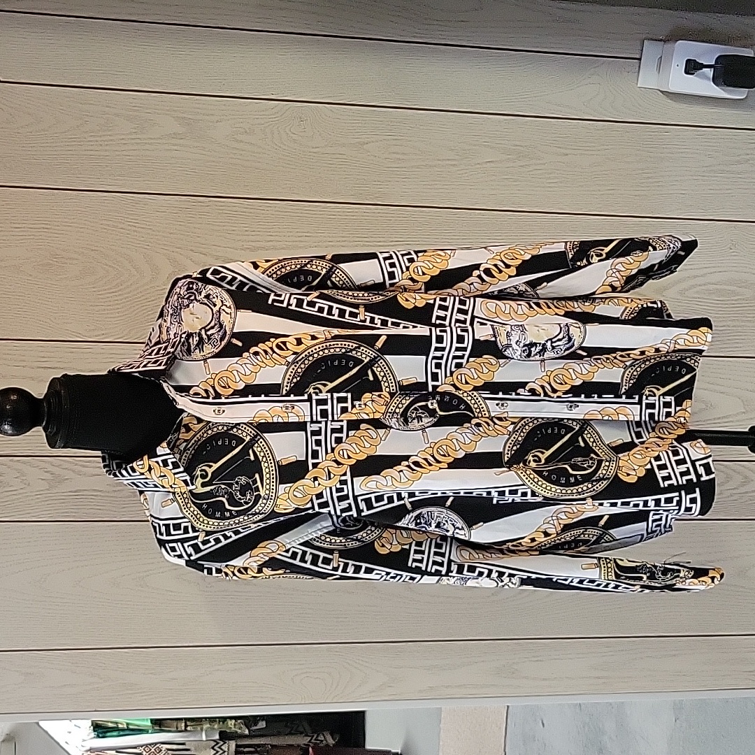 Versace Style Button Down